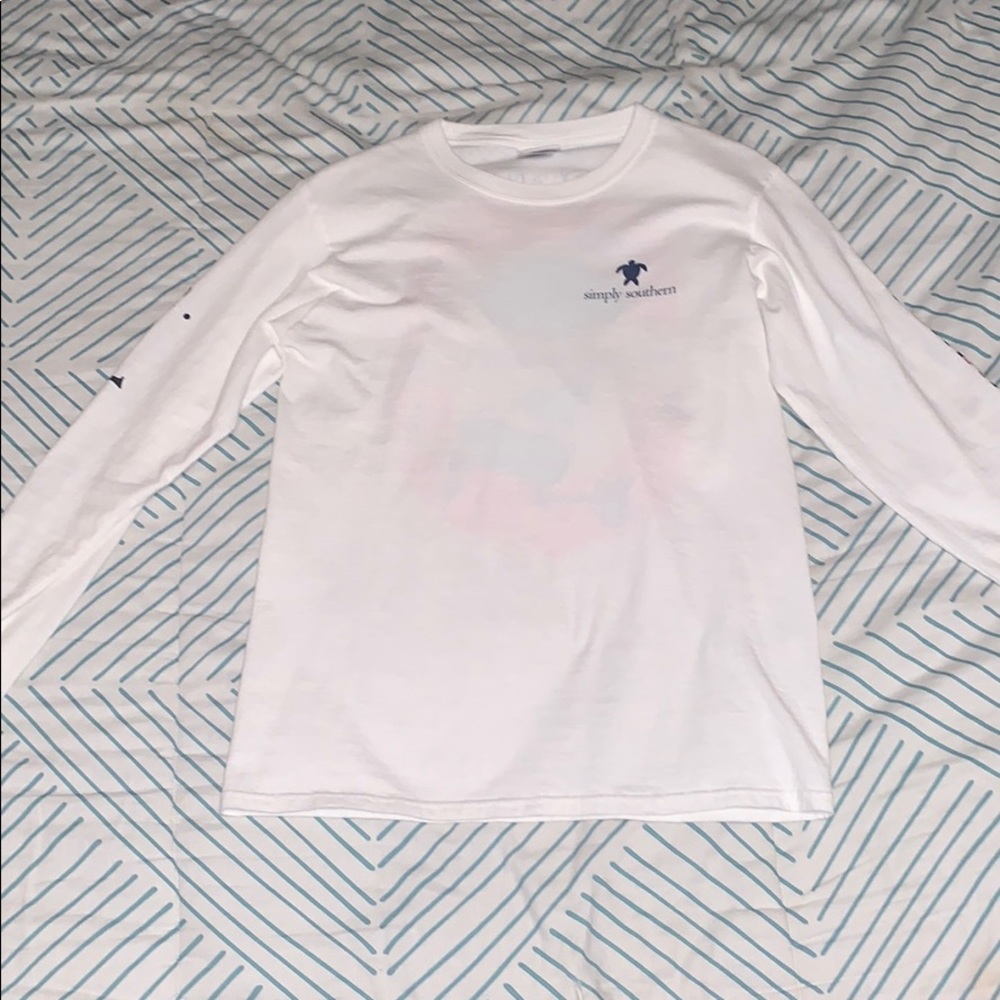 women’s simply southern long sleeve tee size small
